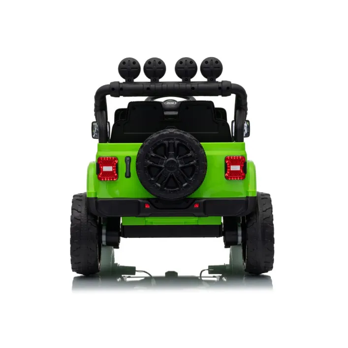Bērnu zaļais akumulatora darbināmais visurgājējs Jeep Rubicon DK-JWR558