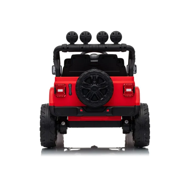 Jeep Rubicon DK-JWR558 sarkana akumulatora automašīna
