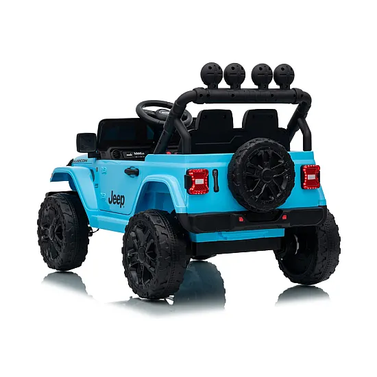 Jeep Rubicon DK-JWR558 šviesiai mėlynas akumuliatorinis automobilis