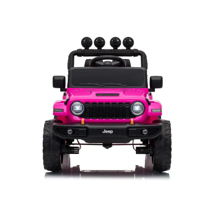 Jeep Rubicon DK-JWR558 rozā akumulatora automašīna