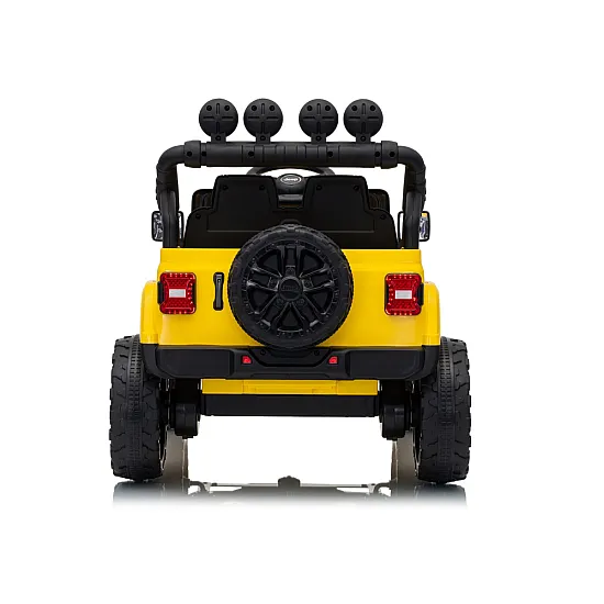 Jeep Rubicon DK-JWR558 geltonas akumuliatorinis automobilis