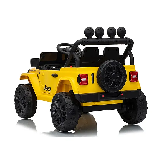 Jeep Rubicon DK-JWR558 geltonas akumuliatorinis automobilis