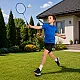 Mėlynos spalvos badmintono rinkinys su raketėmis
