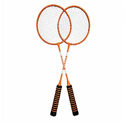 Oranžinės spalvos badmintono rinkinys su raketėmis