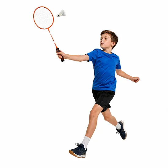 Oranžinės spalvos badmintono rinkinys su raketėmis