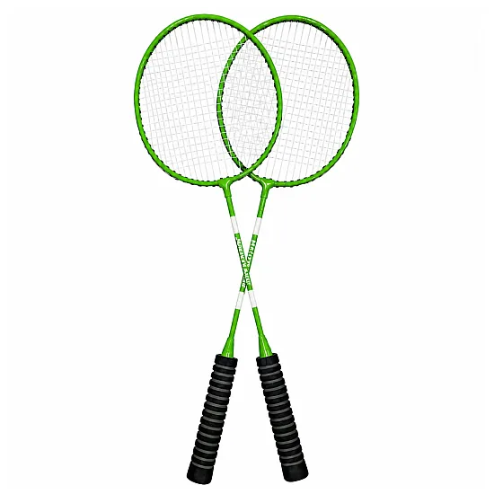 Žalios spalvos badmintono rinkinys su raketėmis