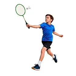 -Žalios spalvos badmintono rinkinys su raketėmis