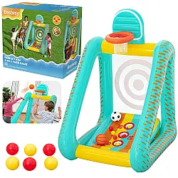 Piepūšamā dārza spēle „3-in-1“ basketbola metienu mērķis „Bestway 52813“