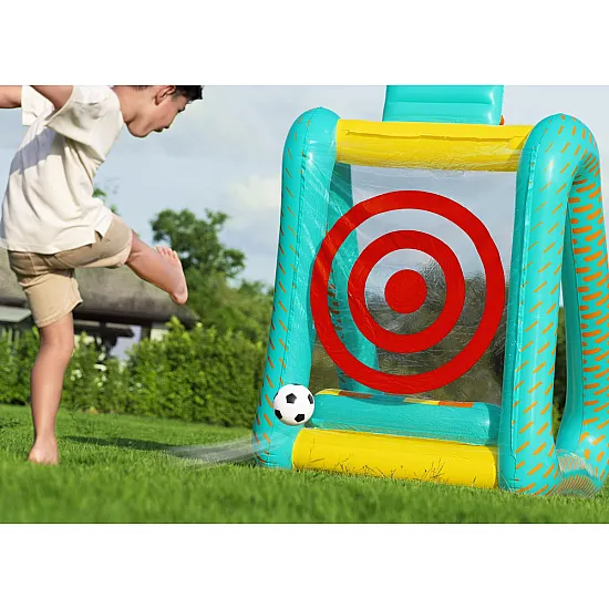Piepūšamā dārza spēle „3-in-1“ basketbola metienu mērķis „Bestway 52813“
