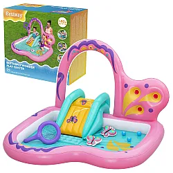 Ūdens rotaļu laukums ar slidkalniņu „Butterfly Pink“ un piederumiem, „Bestway“ 53175