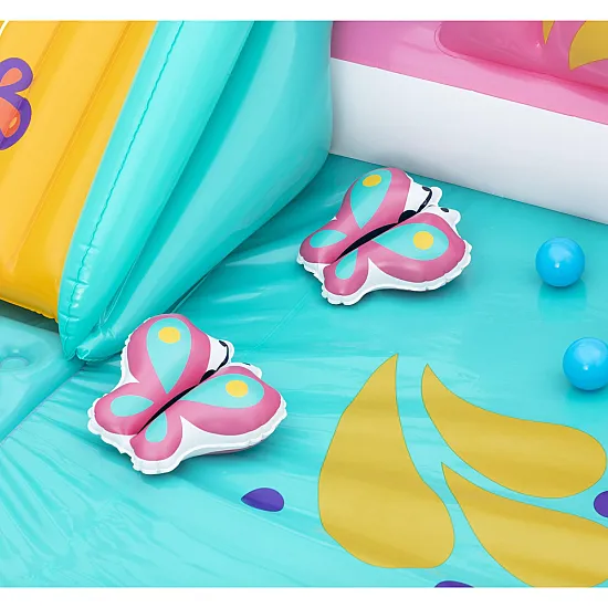 Ūdens rotaļu laukums ar slidkalniņu „Butterfly Pink“ un piederumiem, „Bestway“ 53175
