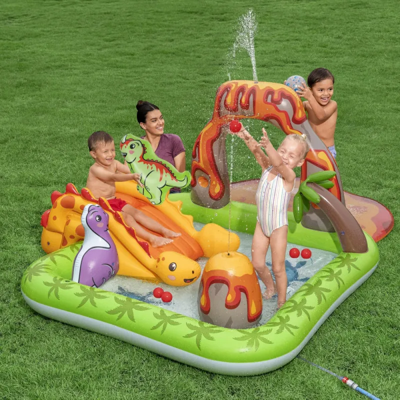 „Bestway“ 53172 ūdens rotaļu laukums ar dinozauriem un „Volcano Balls“ bumbiņām