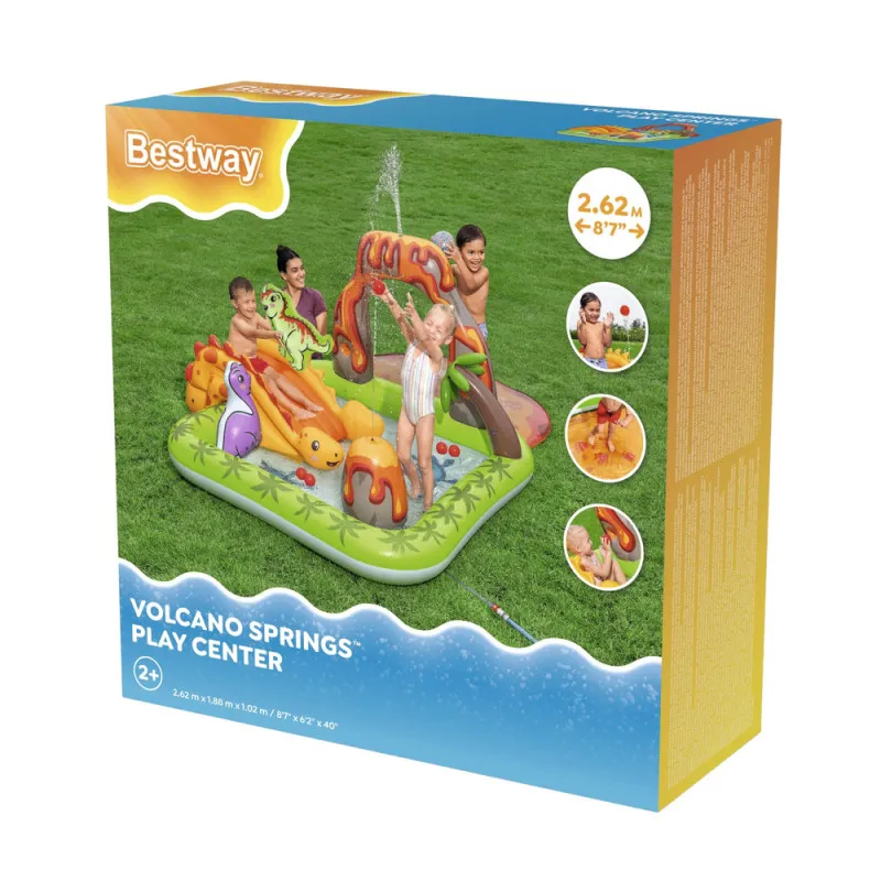 „Bestway“ 53172 ūdens rotaļu laukums ar dinozauriem un „Volcano Balls“ bumbiņām