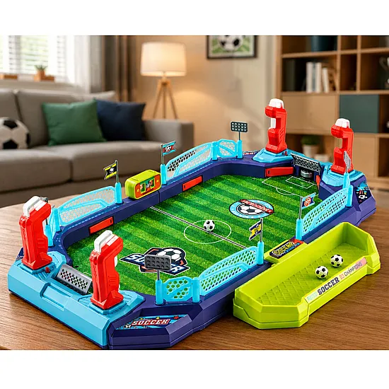 2-in-1 galda futbola un hokeja spēle diviem spēlētājiem