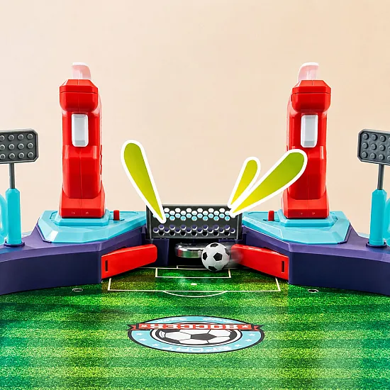2-in-1 galda futbola un hokeja spēle diviem spēlētājiem