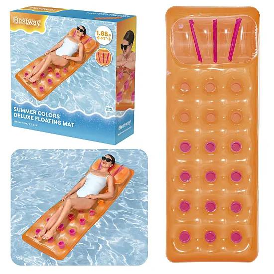 Piepūšama peldbaseina matrace, oranža, „Bestway“ 43015