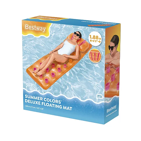 Piepūšama peldbaseina matrace, oranža, „Bestway“ 43015