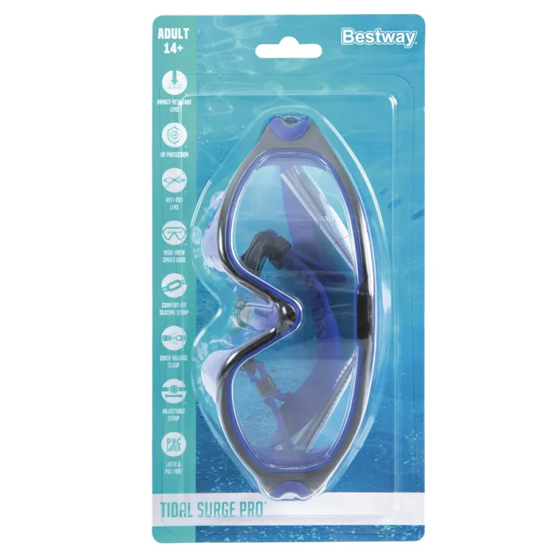 „Bestway“ 21194 regulējamas melnas un zilas peldēšanas brilles