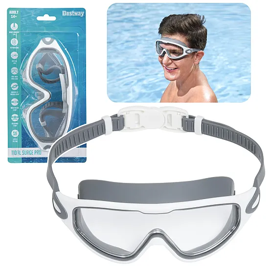 Bestway 21194 Adjustable White and Gray Swimming Goggles