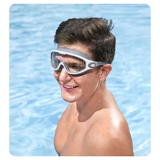 Bestway 21194 Adjustable White and Gray Swimming Goggles