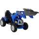 Ar akumulatoru darbināms zils traktors ar kausu Traktori