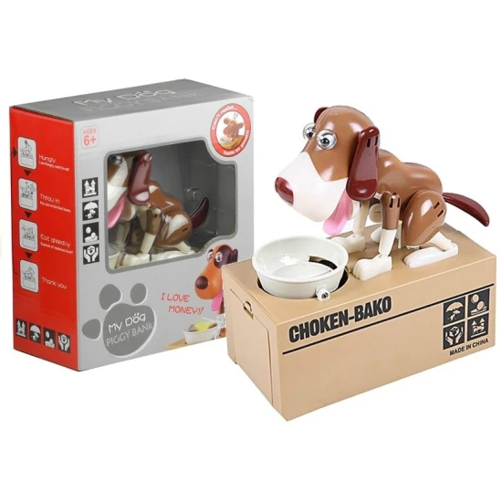 Skarbonka Pies Zjadający Monety Jasnobrązowy