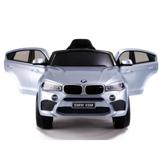 BMW X6 ar akumulatoru darbināms pelēks automobilis Automašīnas