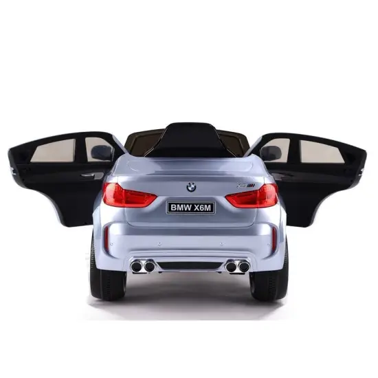 BMW X6 ar akumulatoru darbināms pelēks automobilis Automašīnas