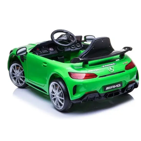 Mercedes GTR elektriskais zaļais automobilis Automašīnas