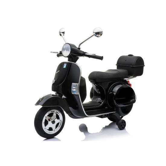 Melns Vespa akumulatora motorollers Automašīnas