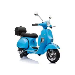 Vespa elektriskais zilais motorollers