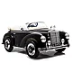 Retro stila melna akumulatora automašīna LS-618 Mercedes 300S