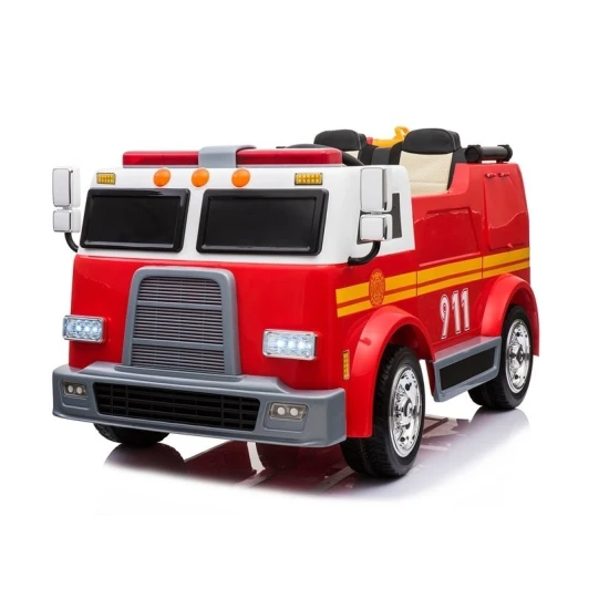 Sarkana elektriskā ugunsdzēsības mašīna Elektriskās mašīnas bērniem