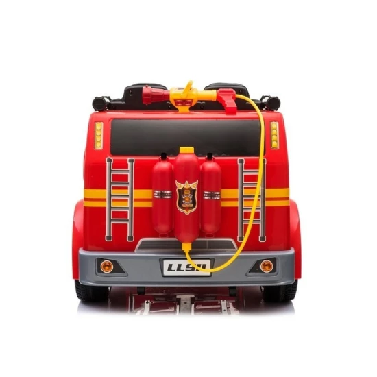Sarkana elektriskā ugunsdzēsības mašīna Elektriskās mašīnas bērniem