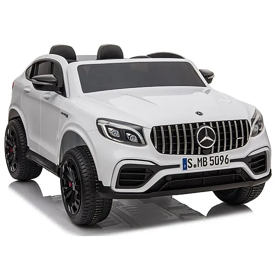 White electric car Mercedes GLC 63S Electric machines for children