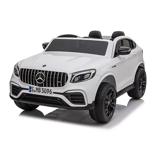 White electric car Mercedes GLC 63S Electric machines for children