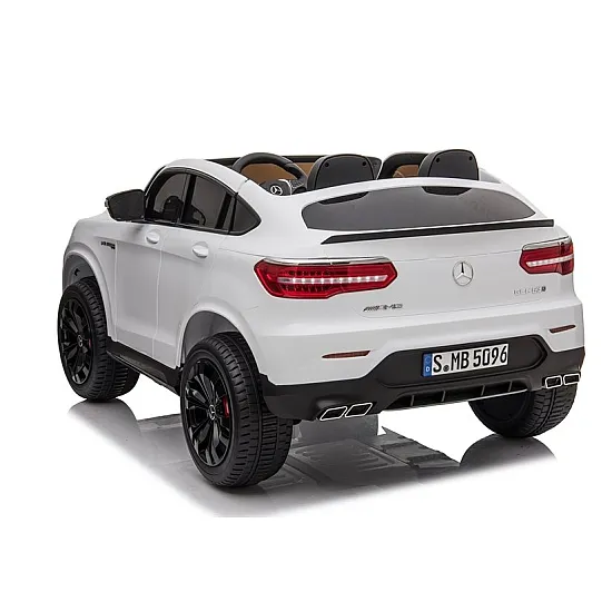 White electric car Mercedes GLC 63S Electric machines for children