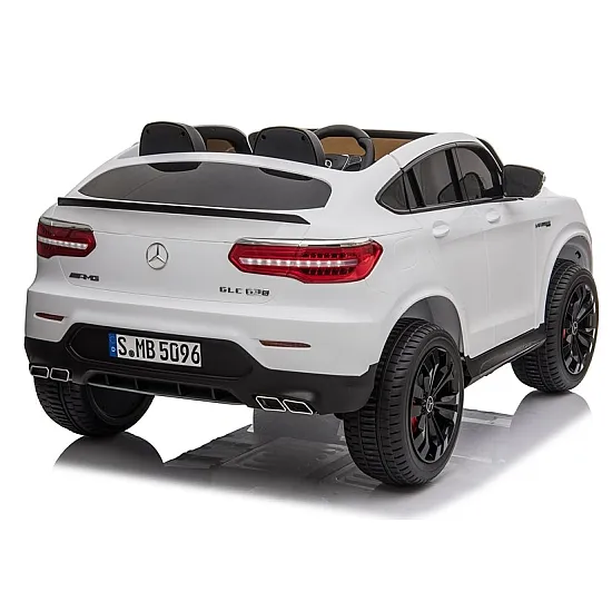 White electric car Mercedes GLC 63S Electric machines for children