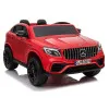 Sarkans elektromobilis Mercedes GLC 63S Elektriskās mašīnas bērniem