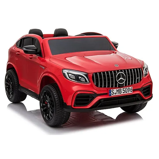 Sarkans elektromobilis Mercedes GLC 63S Elektriskās mašīnas bērniem