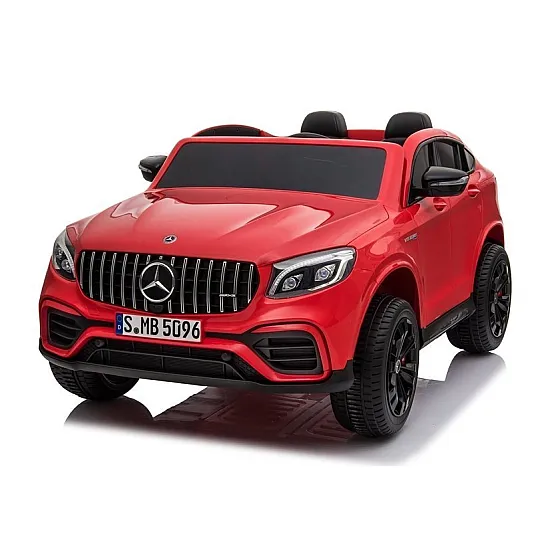 Sarkans elektromobilis Mercedes GLC 63S Elektriskās mašīnas bērniem