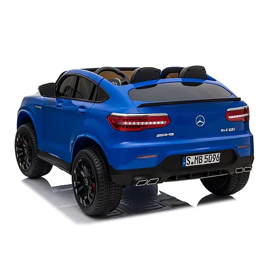 Zilais elektromobilis Mercedes GLC 63S Elektriskās mašīnas bērniem