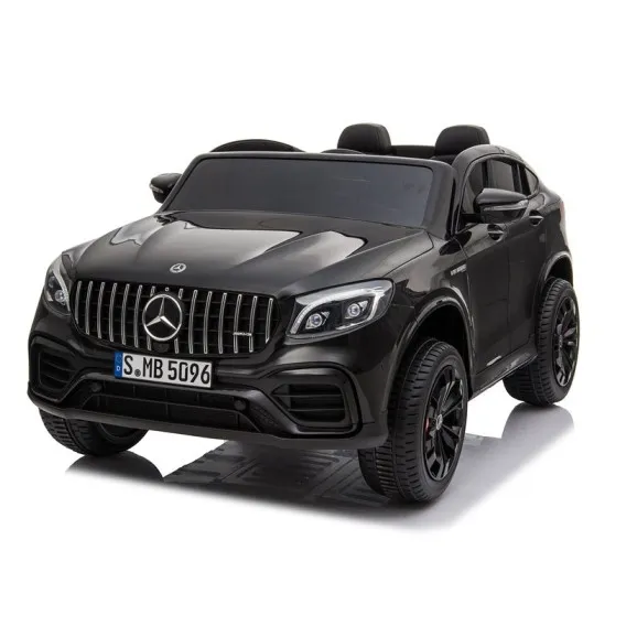 Melns elektromobilis Mercedes GLC 63S Elektriskās mašīnas bērniem