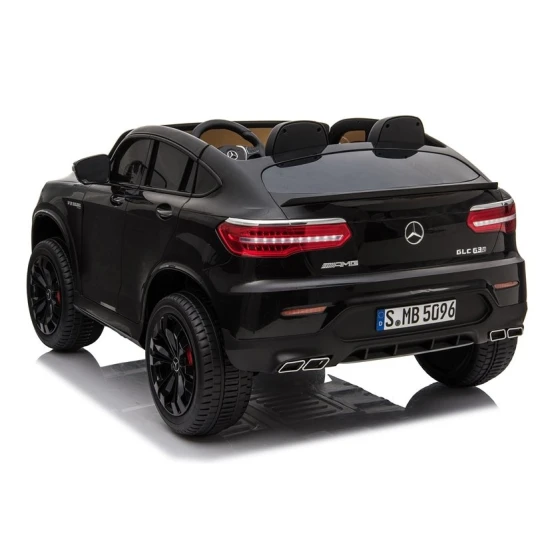 Melns elektromobilis Mercedes GLC 63S Elektriskās mašīnas bērniem