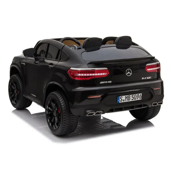 Melns elektromobilis Mercedes GLC 63S Elektriskās mašīnas bērniem