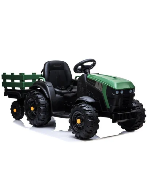 Elektriskais zaļais traktors ar piekabi BDM0925