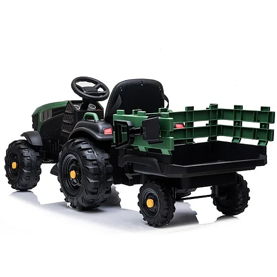 Elektriskais zaļais traktors ar piekabi BDM0925 