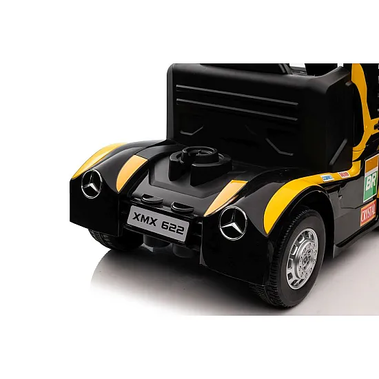 Mercedes XMX622 ar akumulatoru darbināms dzeltens traktors