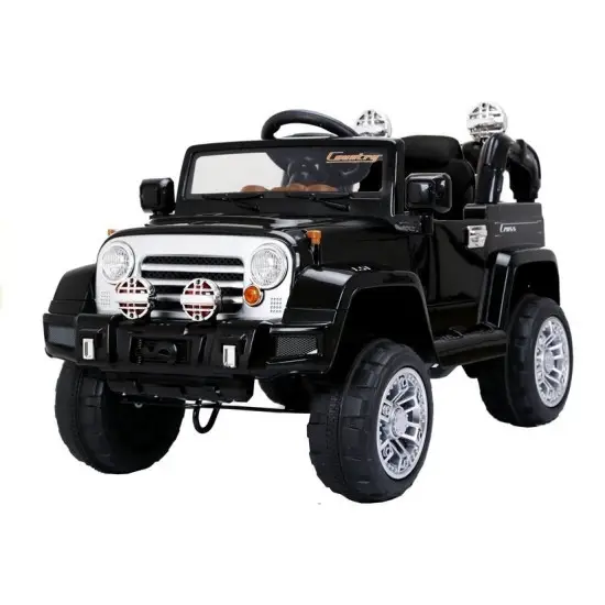 Elektriskā melnā automašīna Jeep JJ245