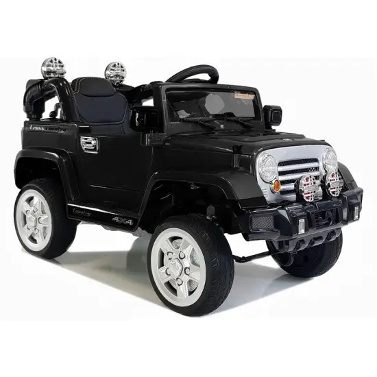 Elektriskā melnā automašīna Jeep JJ245
